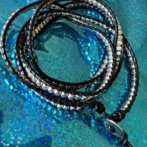 Faux Leather Wrap Style Bracelet